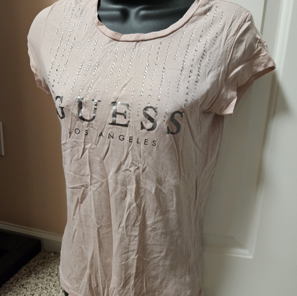GUESS Embellished Rhinestone Tee - Picture 7 of 10